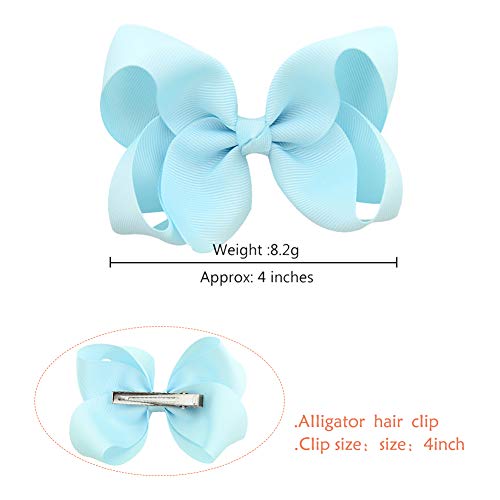 YHXX YLEN 40 lazos de grogrén para niñas y bebés, accesorios para el pelo con pinzas antideslizantes