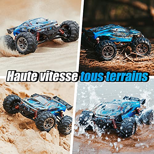 YONCHER YC100 Coche Teledirigido, 1:20 Offroad 4WD RC Coche con 30+ Kmh, 2.4GHz Crawler Camiones de Control Remoto Juguete con 2 Baterías 40min Tiempo de Juego, Regalo para Niños y Adultos
