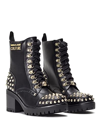 Zapatos Mujer Botines VERSACE JEANS COUTURE MIA Gold Studs Negro
