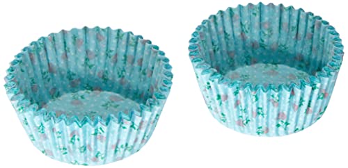 Zenker 43956 Moldes Vintage – Rose 5 x 3 cm 50 Unidades de Papel, Color Azul Claro/Rosa, 50 Unidades