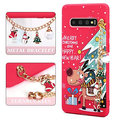 ZhuoFan Navidad Funda para Samsung Galaxy A50 / A30S / A50S Cárcasa Silicona con Dibujos 3D Muñecas Navidad Diseño Ultrafina TPU Antigolpes de Protector Piel Pulsera Case para Samsung A50, Navidad