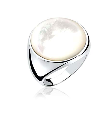 Zinzi Anillo de Plata con Perla Blanca