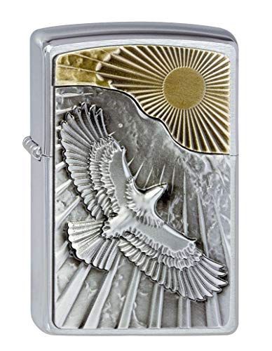 Zippo Eagle Sun Fly Encendedor, Cromo, Única