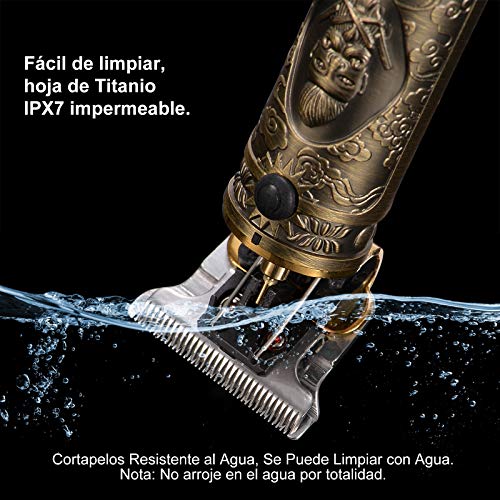 ZITFRI Cortapelos Hombre Recortadora Eléctrica, Maquina de Cortar Pelo Profesional, Recortador Barba con Precisión Impermeable, Pantalla Digital LCD, USB Carga Rápida