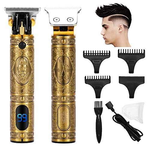 ZITFRI Cortapelos Hombre Recortadora Eléctrica, Maquina de Cortar Pelo Profesional, Recortador Barba con Precisión Impermeable, Pantalla Digital LCD, USB Carga Rápida