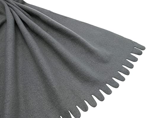 ZOLLNER Manta Polar para sofá Muy Decorativa, 130x170 cm, Gris