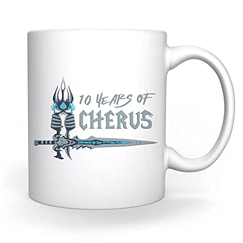 10 Years of Acherus Taza Blanco Para el Café Té Capuchino Cacao Mug Coffee Tea Cappuccino