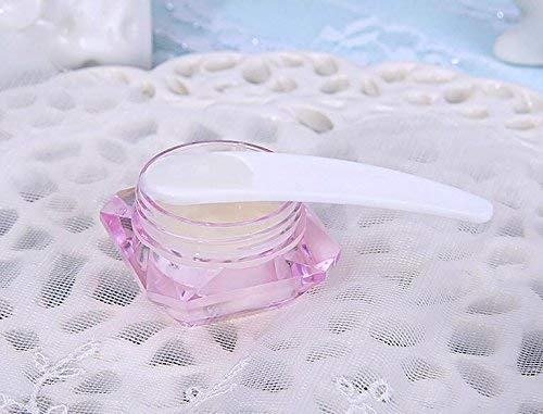 100 mini espátulas desechables de plástico para cosméticos, crema facial, cuchara para mezclar y muestrear, color blanco