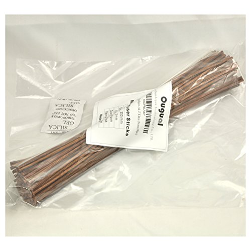 100 piezas Caña de ratán propagación difusor de varillas de repuesto palos para aroma y fragancia (30cm x 3mm, Marrón)