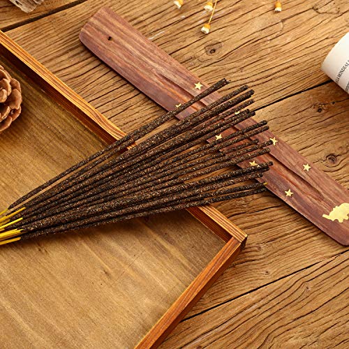 160 Piezas Palos de Incienso Quemador de Incienso de 8 Variadas Aromas Naturales con Base de Incienso de Sándalo para Fiesta de Halloween y Meditación Yoga Relajación Limpiar Espacio