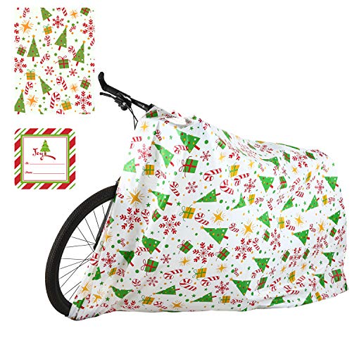 2 Bolsas de Navidad Gigantes de 152 x 183 cm con Etiquetas de Regalo, Decoraciones para Regalos Navideños