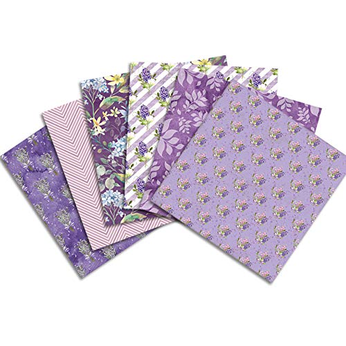 24 piezas de bloc de notas de papel para álbum de recortes floral, exquisito papel de cartulina, papel estampado vintage, manualidades de papel decorativo para manualidades, 12 pulgadas papel de fondo