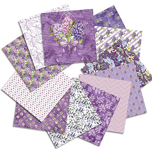 24 piezas de bloc de notas de papel para álbum de recortes floral, exquisito papel de cartulina, papel estampado vintage, manualidades de papel decorativo para manualidades, 12 pulgadas papel de fondo