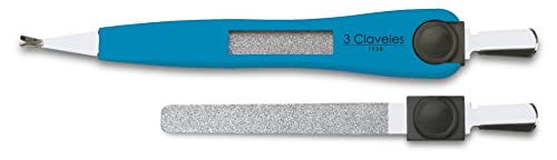 3 Claveles 12384 Corta Cutículas Con Lima Inoxidable De 12.5 Cm, color Cranberry, 2 Unidad