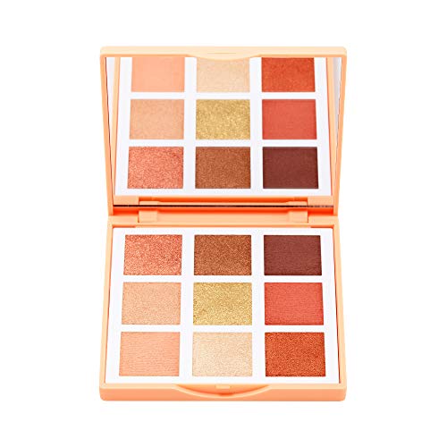 3ina Paleta de sombras de ojos MAKEUP con 9 tonos altamente pigmentados mate y metálico, textura suave y cremosa, paleta vegana, multicolor, puesta de sol, 1 gramo