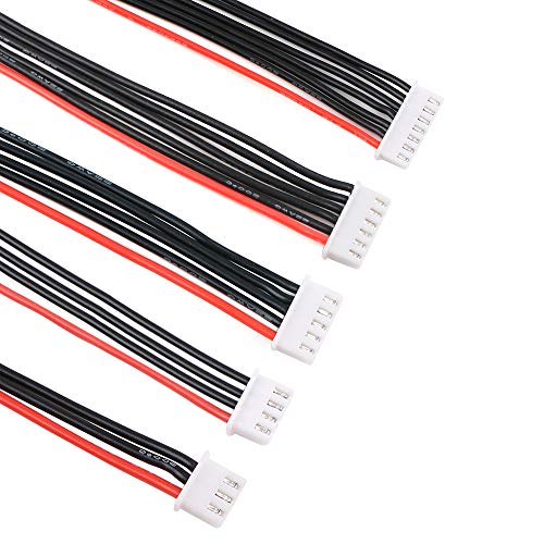 5PCS JST-XH 2S 3S 4S 5S 6S Batería LiPo Cargador de Equilibrio Cable de extensión, Carga de Equilibrio Cable de Cable Adaptador de Cable para RC Drone, Quadcopter y Multirotores