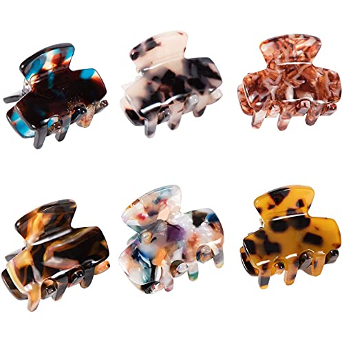 6 piezas Antideslizantes Clips de Garra de Pelo, Pinzas para La Mandíbula Del Pelo, Elegante de Clips de Garra de Pelo, Vintage Clips de Garra de Pelo Apto para Mujeres Con Todo Tipo de Cabello