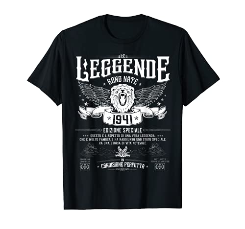 80 años regalo de cumpleaños abuelo leyenda de la abuela en 1941 Camiseta