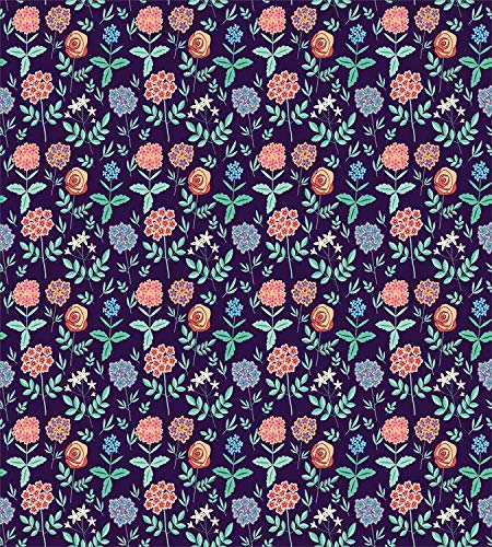 ABAKUHAUS Flor Funda Nórdica, Primavera follaje Jazmines, Decorativo 2 Piezas con 1 Funda de Almohada, 130 x 200 cm - 70 x 50 cm, Multicolor