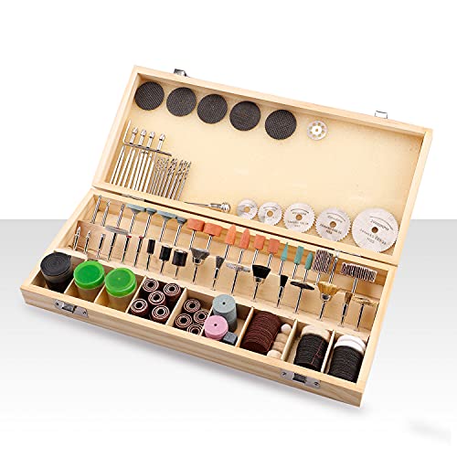 Accesorios de herramientas rotativas SPTA 349pcs 1/8" Vástago Eléctrico Grinder Universal Kit de Accesorios con Caja de Almacenamiento para Fácil Corte Afilado Cortar Granding Taladrar y Pulir