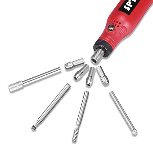 Accesorios de herramientas rotativas SPTA 349pcs 1/8" Vástago Eléctrico Grinder Universal Kit de Accesorios con Caja de Almacenamiento para Fácil Corte Afilado Cortar Granding Taladrar y Pulir