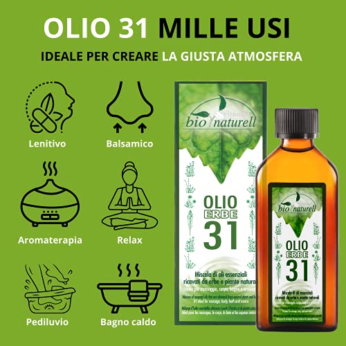 Aceite de hierbas orgánico 31 100 ml Vitamol revitalizante para masajes musculares y aromaterapia - No graso