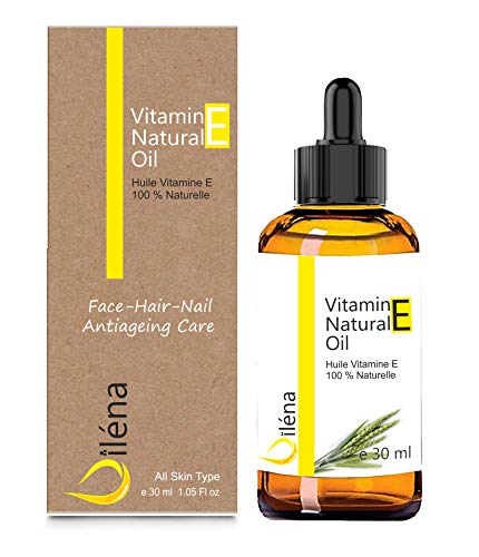 Aceite de vitamina E (tocoferol) 100% natural Vegano, Cuidado facial antienvejecimiento, Desmaquillador waterproof, Cuerpo y cabello, Uñas y cutículas, Hidratante reparador para manos (30 ml)