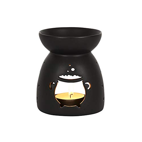 Aceites de fragancia para quemador de aceite de caldero negro, soporte para luz de té, decoración espeluznante, aromaterapia para el hogar, brujería, regalo de cumpleaños de Halloween