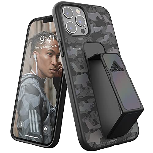 adidas 42453 Funda diseñada para iPhone 12 Pro MAX 6.7, con Correa de Mano, Funda a Prueba de caídas, Bordes elevados, Color Negro