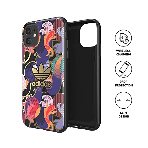 adidas Funda diseñada para iPhone 11 Funda, Transparente Snap Case con Coloridos gráficos Chinos, Funda Protectora Completa para el teléfono, Multicolor