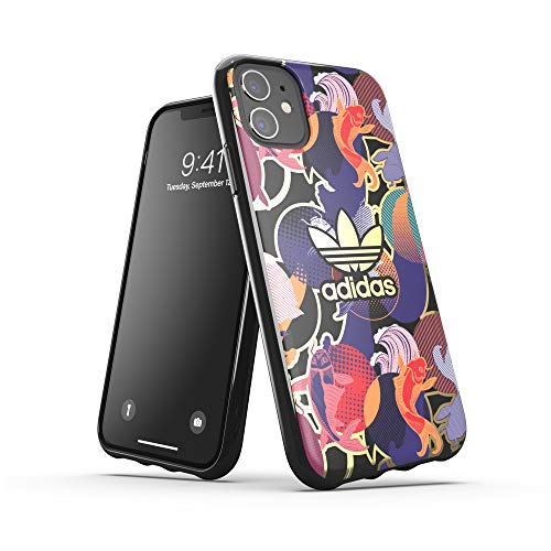 adidas Funda diseñada para iPhone 11 Funda, Transparente Snap Case con Coloridos gráficos Chinos, Funda Protectora Completa para el teléfono, Multicolor
