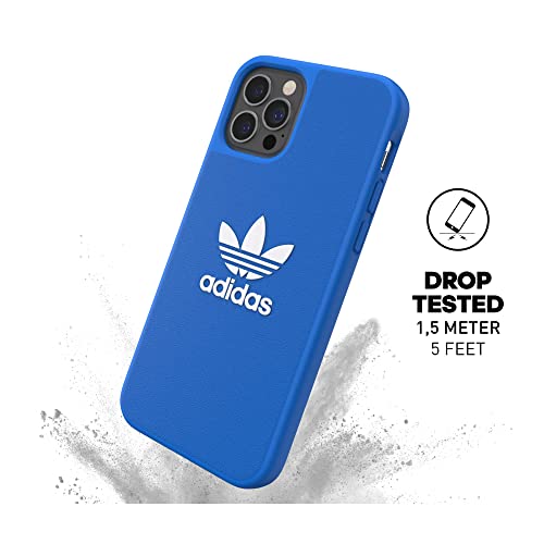 adidas Funda diseñada para iPhone 12 / iPhone 12 Pro 6.1, Fundas a Prueba de caídas, Bordes elevados, Funda Original, Color Azul
