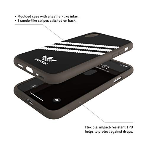 adidas Funda diseñada para iPhone X, iPhone XS, Fundas probadas a Prueba de caídas, Bordes elevados, Funda Original Protectora Negra y Blanca
