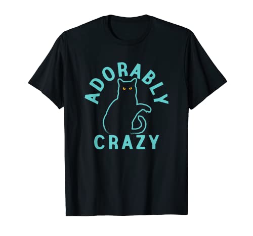 Adorablemente loco gato acaba de llegar un poco más cerca amante de los gatos Camiseta