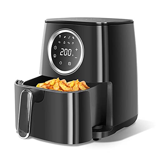 Aigostar Odin - Freidora sin aceite, 4,2L de capacidad, 1400W y pantalla digital LED táctil. Freidora de aire con 8 menús programados y modo manual. Totalmente libre de BPA. Diseño exclusivo.