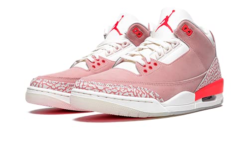 AIR Jordan 3 Retro Rust Pink W 2021 CK9246-600 US Mujeres Talla, Sail/Rust Pink-Blanco-Carmesí, 39 EU