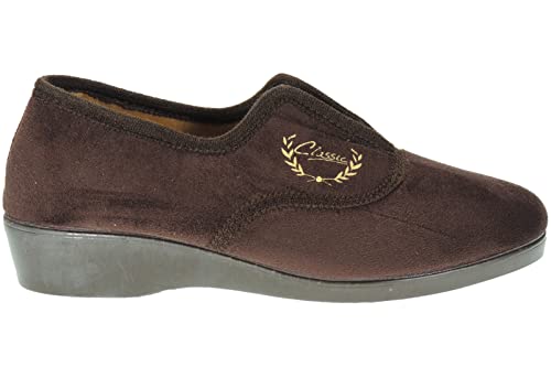Alcalde 7500: Zapatilla Cerrada Invierno Cierre Elástico Central para Mujer. Colección Aerobic MARRÓN Talla 41