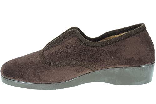 Alcalde 7500: Zapatilla Cerrada Invierno Cierre Elástico Central para Mujer. Colección Aerobic MARRÓN Talla 41