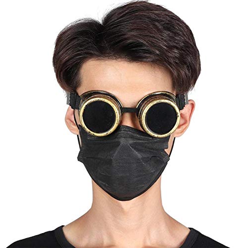 Alomejor Gafas Steampunk Gafas De Sol Punk Soldadura Gafas Clásicas Gafas Cosplay para Decoración De Fiesta(Love Type-Bronce)