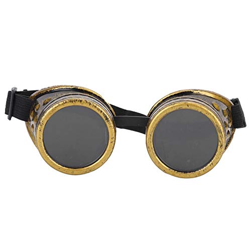 Alomejor Gafas Steampunk Gafas De Sol Punk Soldadura Gafas Clásicas Gafas Cosplay para Decoración De Fiesta(Love Type-Bronce)