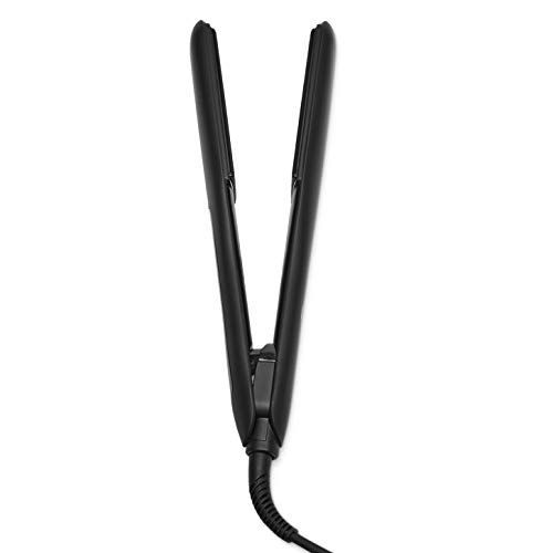 Amazon Basics - Plancha de peluquería de cerámica de tourmalina y PTC con función de apagado automático y pantalla LCD, 3,2 cm, color negro
