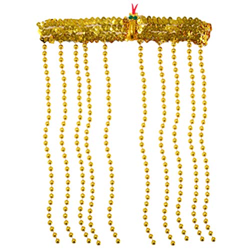 Amosfun Disfraz de Cleopatra egipcia para Mujer Tocado de Serpiente con Lentejuelas Doradas Accesorios para el Cabello del Antiguo Egipto