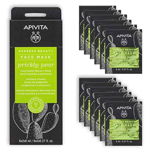 Apivita Moisturizing & Soothing Face Mask with Prickly Pear 2x8ml