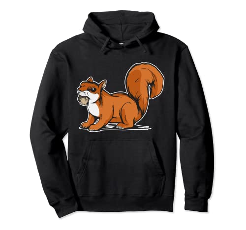 Ardilla con nuez regalo Sudadera con Capucha