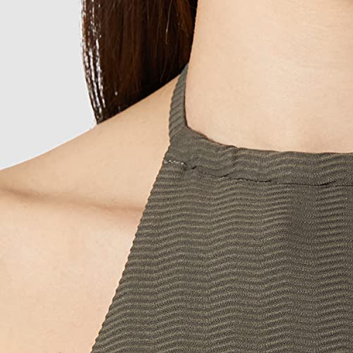 Armani Exchange Marrone Chiaro Halter Top Disfraces de tamaño Adulto, M para Mujer