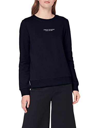 Armani Exchange Sudadera, Azul (Navy), XL para Mujer
