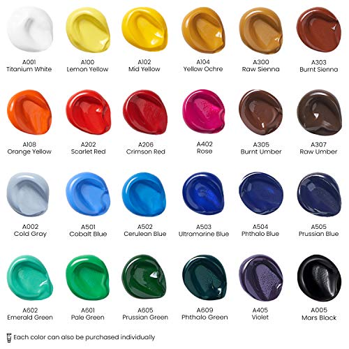 Arteza acrílico único colores 24x22ml