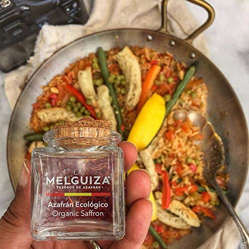 Azafrán Auténtico Español en Hebras Natural Envase Cristal Regalo de Cocina de Especias y Condimentos Gourmet (5 gr)