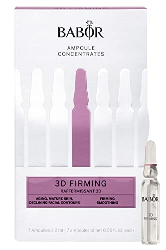BABOR 3D Firming, Ampollas antiedad para el rostro, Para un contorno facial más definido y firmeza, Fórmula vegana, Ampoule Concentrates, 7 x 2 ml