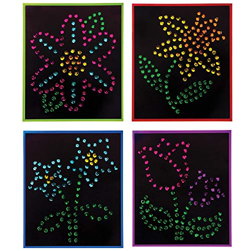 Baker Ross Kits Imágenes de Flores (Pack de 5) - Artes y manualidades festivas